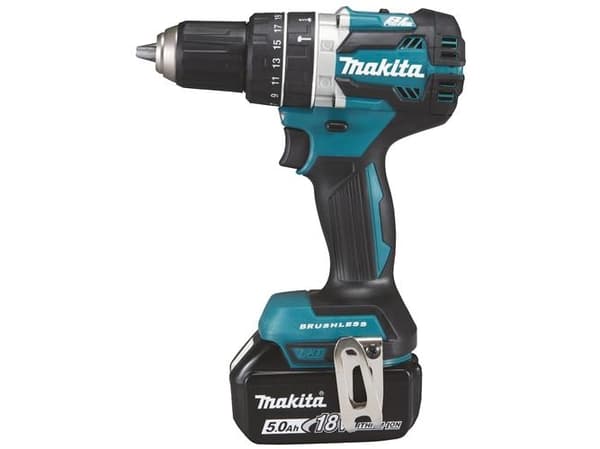 Makita slagboremaskine 18V - DHP484RT3J, inkl. kuffert, 3 stk 5,0Ah batterier & lader