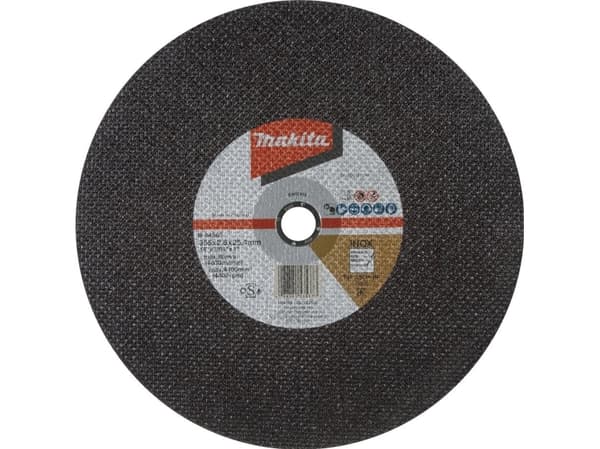 MAKITA MET SHIELD. 355 mm x 2,8 mm x 25,4 mm / 5 stk. INOX FOR LW1401