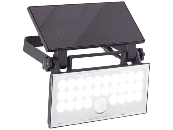 Brilliant Luton G40421/06 Solcelle-udendørs vægbelysning med bevægelsessensor LED (RGB) 6 W Sort