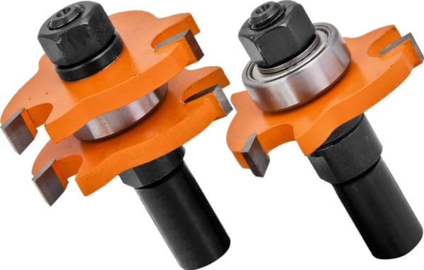 Fresesett CMT fjær og not; 12 mm; profil A+B; 2 deler