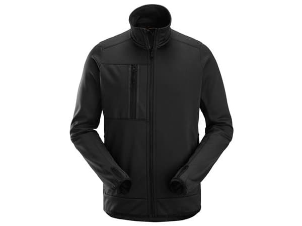 SNICKERS WORKWEAR 8059 AllroundWork Fleecejacka med lång dragkedja svart Storlek: 2XL