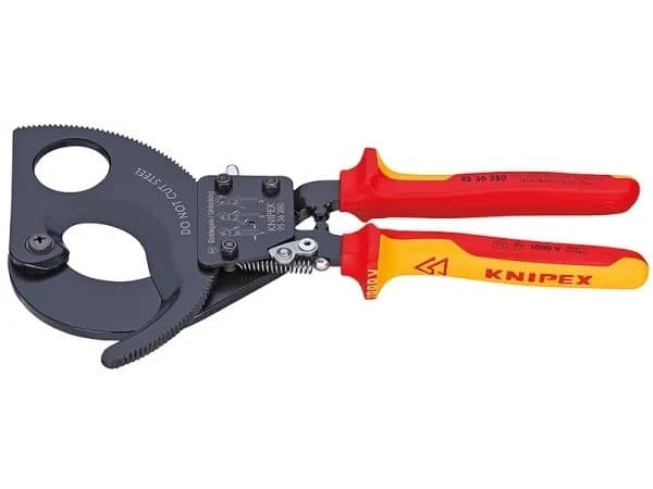 Knipex 95 36 280, Kaapelileikkuri, Punainen, Keltainen, Musta, 5,2 cm, 280 mm, 165 mm