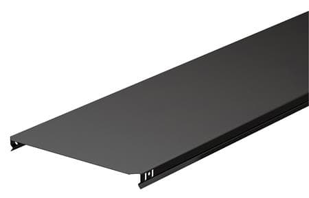Lattia Csslr Plus -ritilähyllylle, kaapelihyllylle ja kaapelitikkaille, leveys 200 mm, pituus 3000 mm, musta sinkki, "Click"-toiminnolla - (3 metriä)