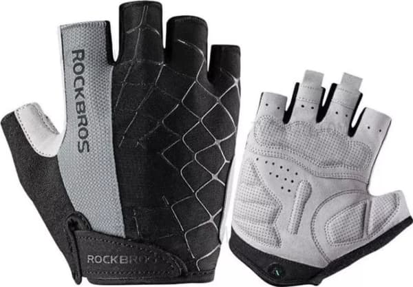 Rockbros S109GR pyöräilyhanskat, koko XL - harmaa