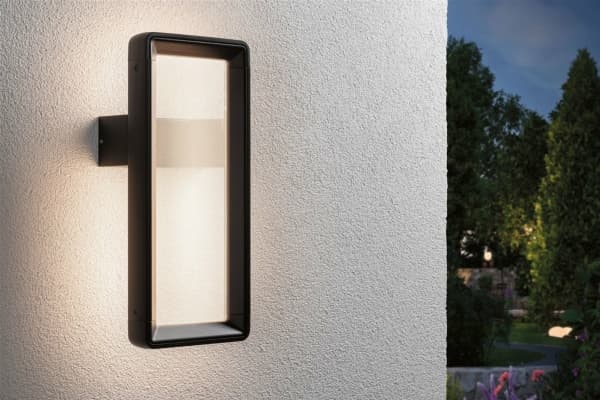 Paulmann 93109, Ulkoseinävalaisin, Antrasiitti, Metalli, Ruostumaton teräs, IP44, Julkisivu, I