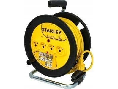 STANLEY 40m 3x1,5mm 16A IP20 Vridspole med överströmningsskydd