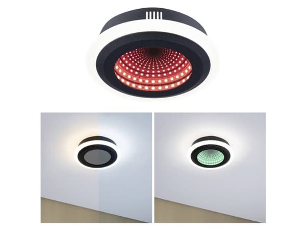 Paulmann 71037 Spaceglow LED-loftslampe LED (RGB) 14 W Sort (mat)