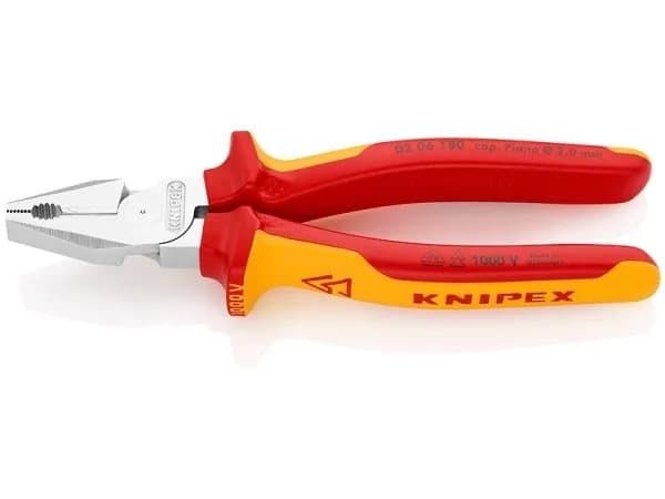 Knipex 02 06 180, 1,15 cm, 63 HRC, Rød, Gult, 56 mm, 180 mm, 20 mm