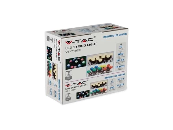 V-TAC Garden Girland (string) LED 10 meter 20 glödlampor 0,5W IP44 VT-70520 3000K 600lm