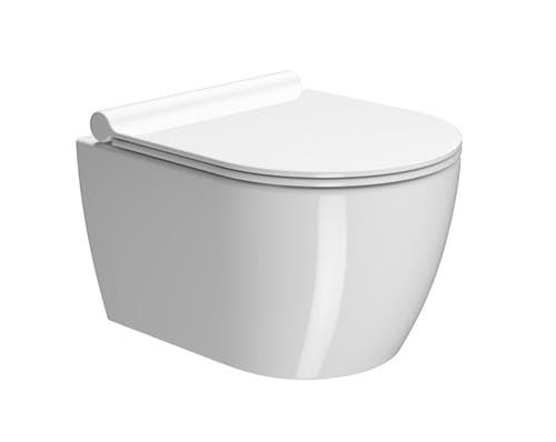 GSI Pura kompakt vægtoilet 46x35cm med Swirlflush skylleteknik - boltafstand 180 mm