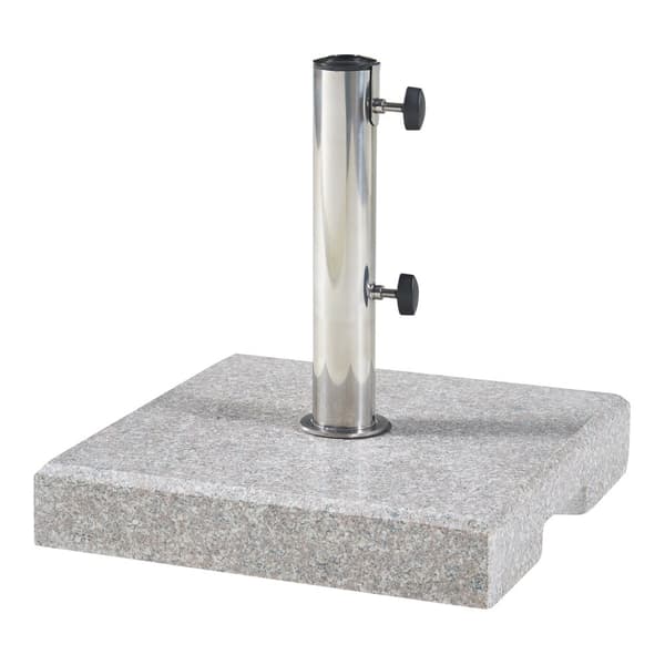 Parasollfot Bomba 38x38x6,5 cm grå granit fyrkantig [casa.pro]