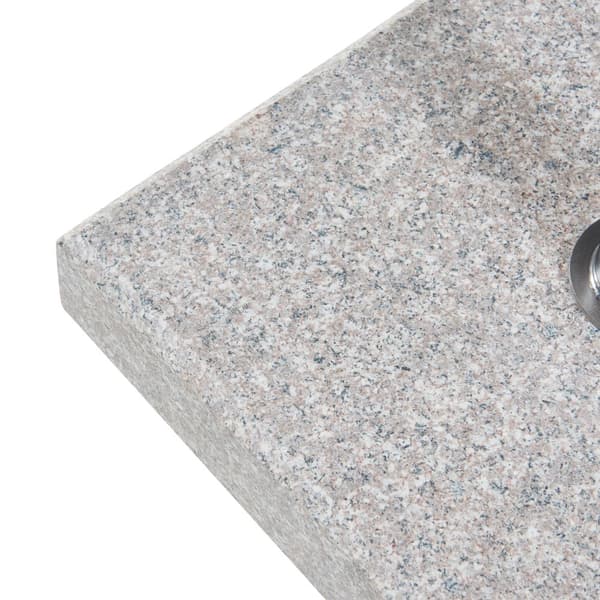Parasollfot Bomba 38x38x6,5 cm grå granit fyrkantig [casa.pro]