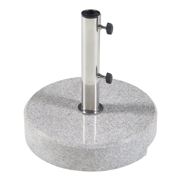 Parasollfot Bomba 38x8,5 cm grå granit rund [casa.pro]