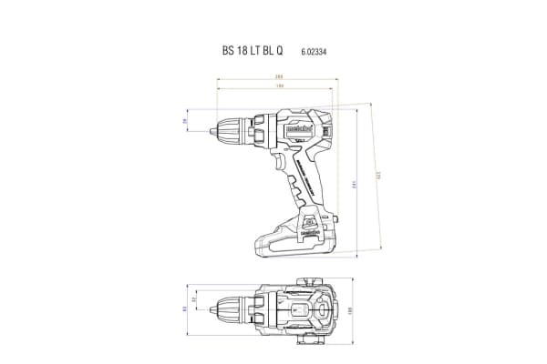 Metabo BS 18 LT BL Q, Boremaskin med pistolgrep, Børsteløs, Sort, Grønn, Rød, 1,3 cm, 2100 RPM, 3,8 cm