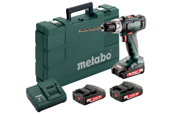 Metabo BS 18 L Set, Boremaskin med pistolgrep, Nøkkelløs, 1,3 cm, 1800 RPM, 2 cm, 1 cm