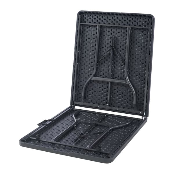 Hopfällbart campingbord Ljusnarsberg 180x75x72 cm svart [en.casa]
