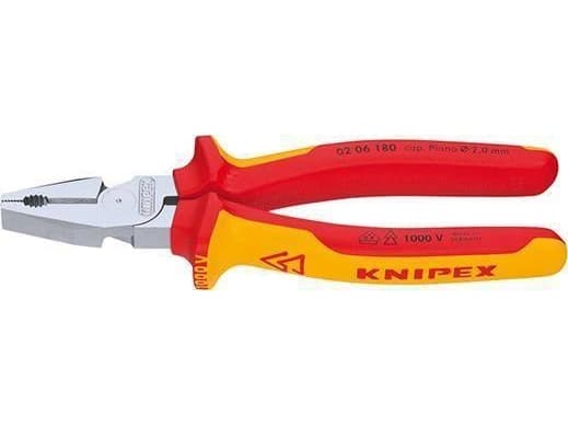 Knipex 02 06 225, Kombinasjonstang, Stål, Plast, Oransje, Rød, 225 mm, 401 g