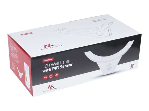 Maclean MCE290 - Vägglampa - LED - 10 W (motsvarande 100 W) - neutralt vitt ljus - 4000 K - vit
