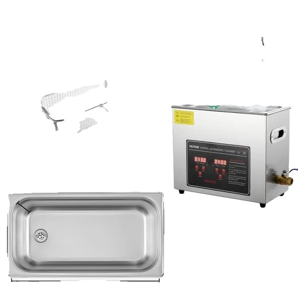 Ultraljudssmyckesrenare, digital timer, rostfritt stål uppvärmning, 6L