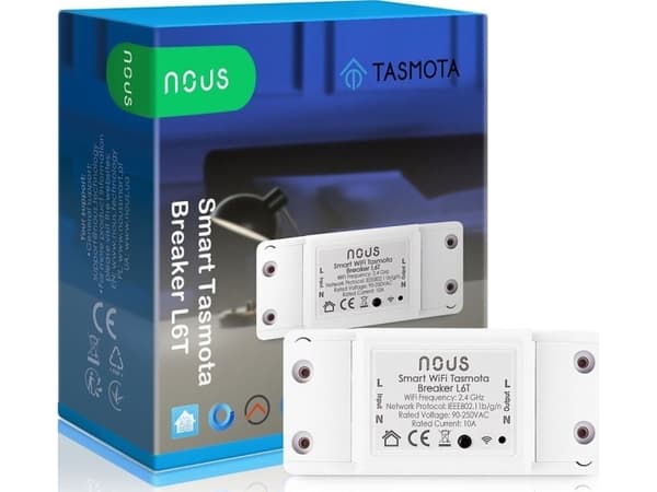NOUS L6 kopplingsaktor WLAN Tasmota 1 kanal / 10A / för undertak