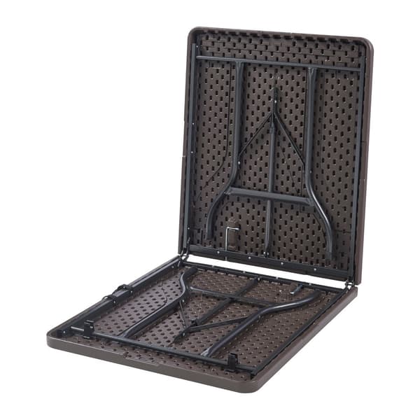 Hopfällbart campingbord Lillestrøm 180x75x72 cm trämönster [en.casa]