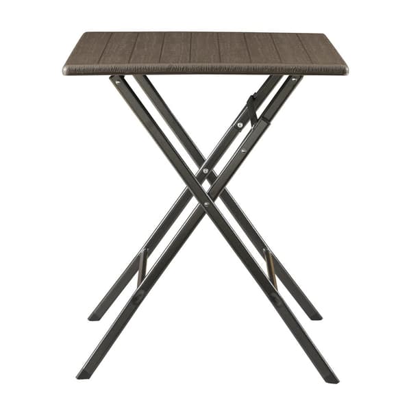 Hopfällbart campingbord Lillestrøm 61,5x61,5x73 cm trämönster [en.casa]