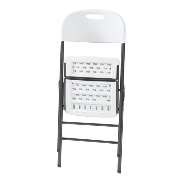 Klappstol Ljusnarsberg set om 4 vit 87x46x53 cm metall [en.casa]