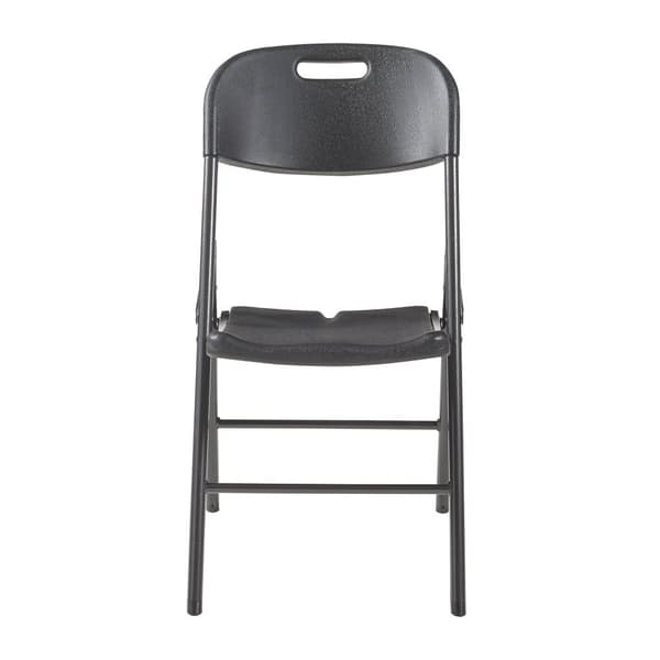Klappstol Ljusnarsberg set om 4 svart 87x46x53 cm metall [en.casa]