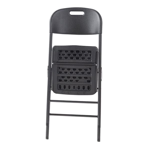 Klappstol Ljusnarsberg set om 4 svart 87x46x53 cm metall [en.casa]