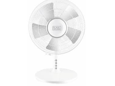 Black & Decker BXEFD40E, Kotitaloustuuletin lavoilla, Valkoinen, Taulukko, 57 dB, 1375 m³/h, Painikkeet