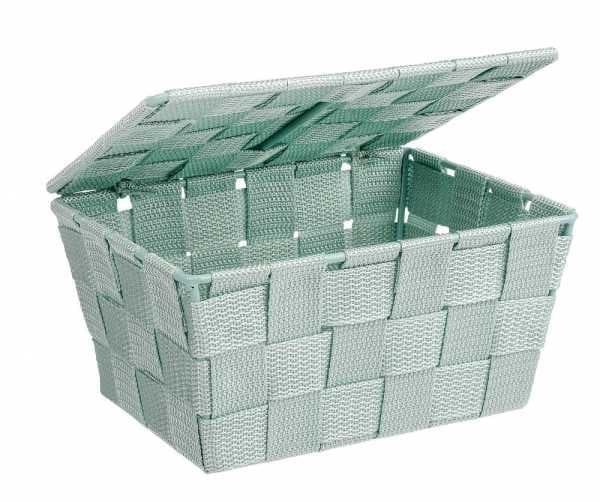 WENKO 22573100, Förvaringskorg, Grön, Mintfärgad, Rektangulär, Polyuretan (PU), Polyvinylklorid (PVC), Monokromatiskt, inomhus