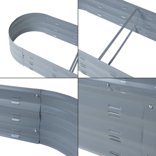 Odlingsbädd Alfedena 129x50x25 cm antracit [casa.pro]