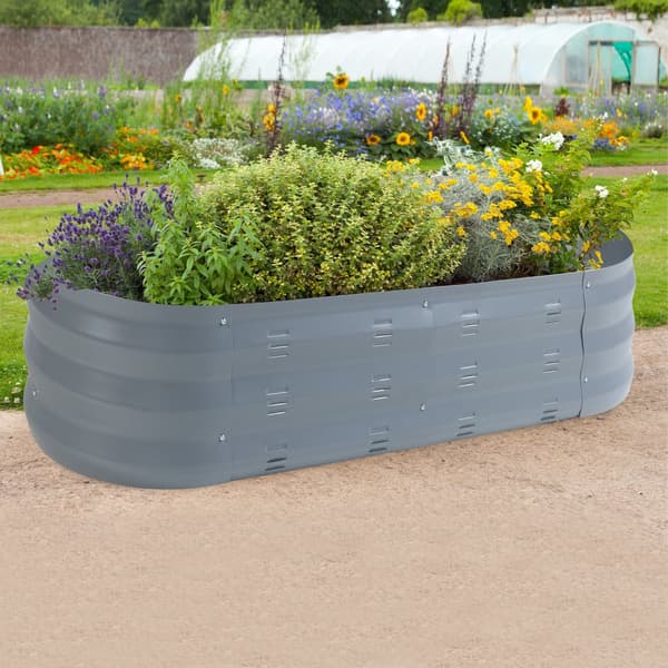 Odlingsbädd Alfedena 129x50x25 cm antracit [casa.pro]