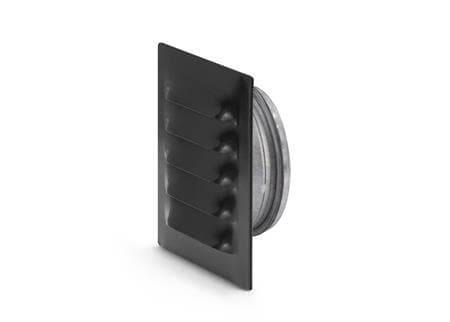 FRESH Murrist i metal 145x145 mm med Ø100 mm studs, sort.