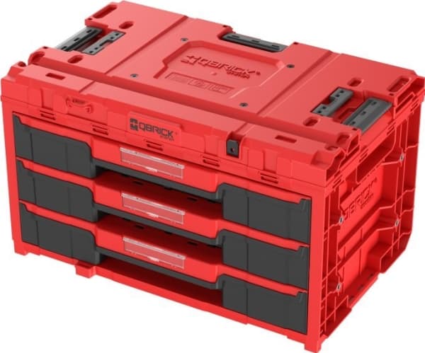 Q-Brick QBRICK ONE työkalulaatikko 3 laatikkoa 2.0 Punainen
