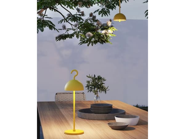 Sompex HOOK, Bordsbelysning för utomhusbruk, Gul, Gjuten aluminium, IP65, Trädgård, Terass, Väderbeständig