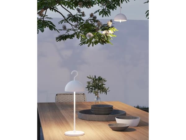 Sompex HOOK, Bordsbelysning för utomhusbruk, Vit, Gjuten aluminium, IP65, Trädgård, Terass, Väderbeständig