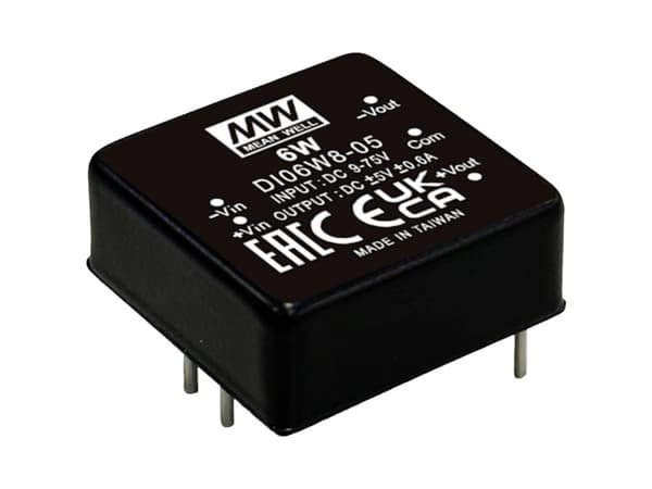 Mean Well DI06W8-12 DC/DC-omvandlare, tryck 48 V/AC -12 V 0,25 A 6 W Antal utgångar: 2 x Innehåll 1 st