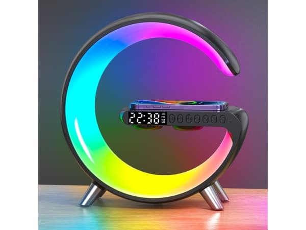 Powerton Smart light G-Light INSPIRE lader, svart, USB-C, induktiv lader, Powerton