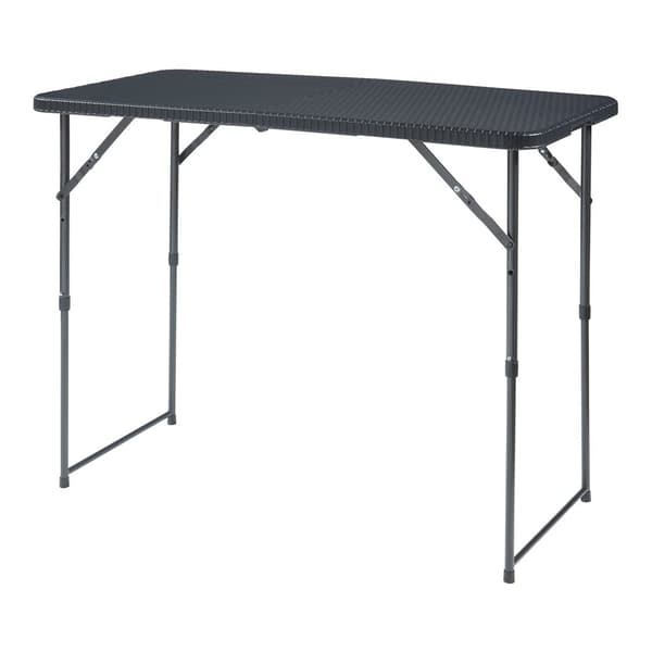 Hopfällbart campingbord Adelfia 120x60 cm rottingkänsla [en.casa]