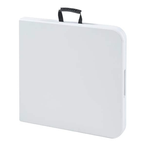 Hopfällbart campingbord Adelfia 120x60 cm vit [en.casa]