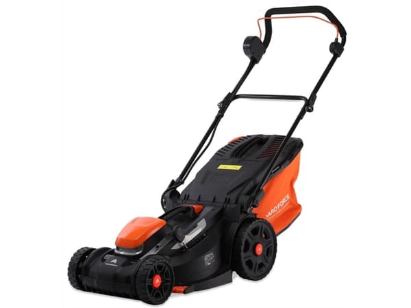 Yard Force LM C34A-EU, Työnnettävä ruohonleikkuri, 300 m², 34 cm, 2,5 cm, 7,5 cm, Musta, Oranssi