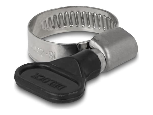 Delock - Slangklämma - lämplig för 16 - 25 mm slang - svart (paket om 10)