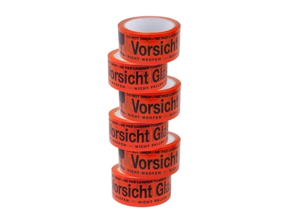 LogiLink Adhesive tape, w/Vorsicht Glas printing OPP tape, 40mic