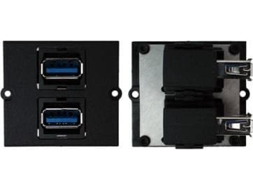 Bachmann 917.059, 2 x USB A, Svart, 1 styck