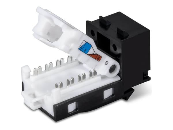 Trendnet TC-K50C6BK, Kulmallinen, Musta, RJ-45, Naarasliitin, Naarasliitin, 10Base-T(X)