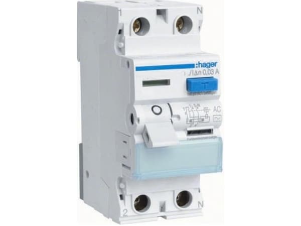 Strømlekkasjerelé HAGER 30MA 2X40A AC, 230 V