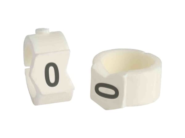Brady ClipSleeve Legend 0 - Kabelmärkare - svart på vitt (paket om 50)
