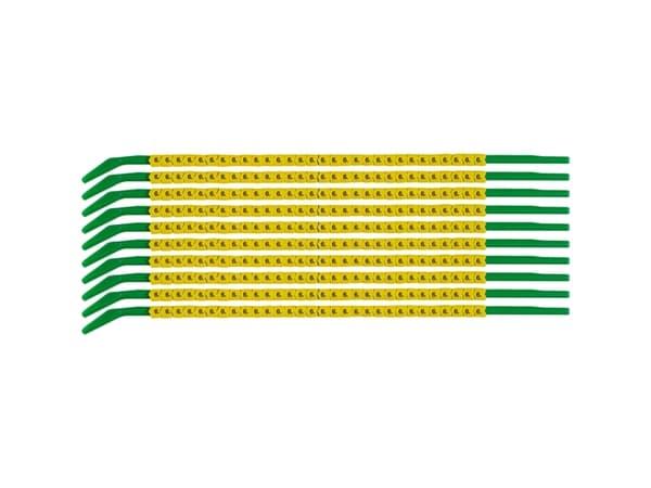 Brady SCNG-09-6, Musta, Keltainen, Nailon, 300 kpl, 2,5 mm, 3 mm