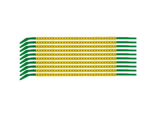 Brady SCNG-09-8, Musta, Keltainen, Nailon, 300 kpl, 2,5 mm, 3 mm